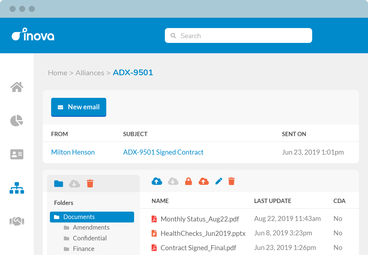 Securely store and share your alliance documents and emails