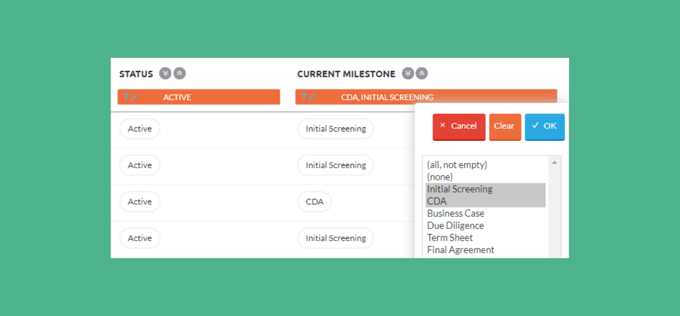 Manage Filters