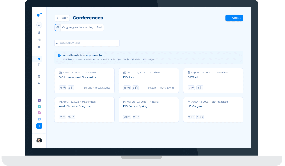 Conferences dashboard